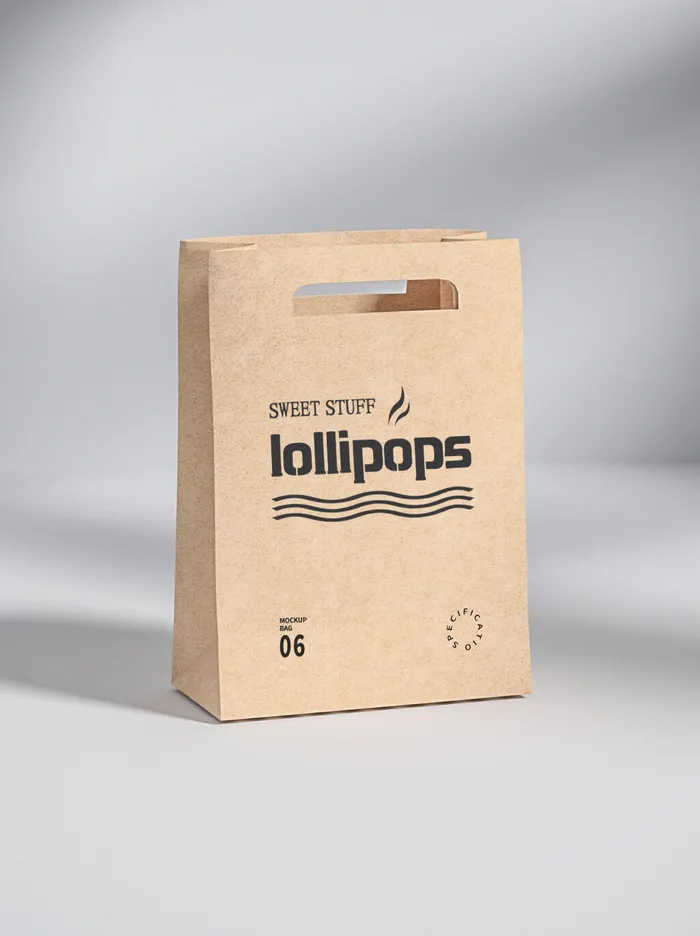 棕色手提袋场景样机psd模版下载