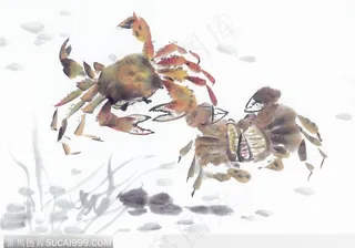 水墨画—螃蟹