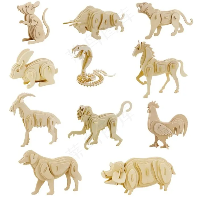 木制生肖动物