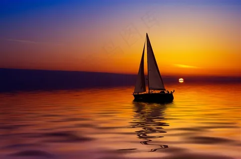 海上的帆船唯美景色图 海上的帆船唯美景色图