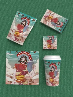 中国风国潮新春春节包装样机模板