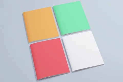 灰色简约大气画册样机