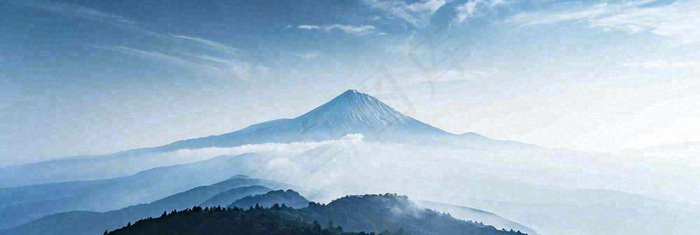高山云层冰山雪山云雾意境，自然风景摄影图(1904x640)