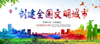 文明城市展板