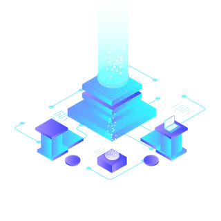 2.5D可视化科技感矢量插画元素