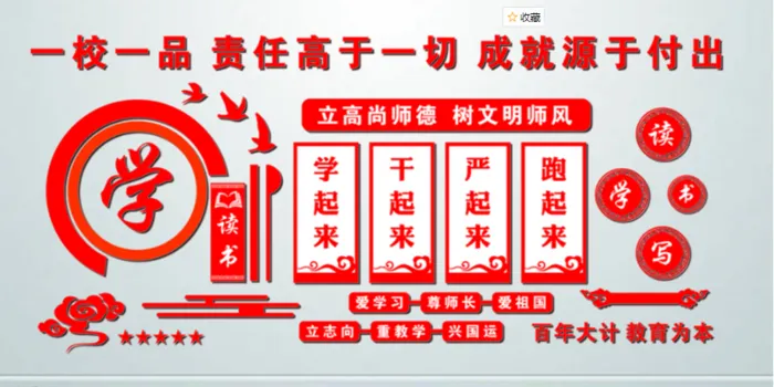 校园文化墙cdr矢量模版下载