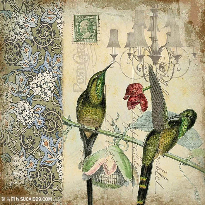 欧式花鸟装饰画