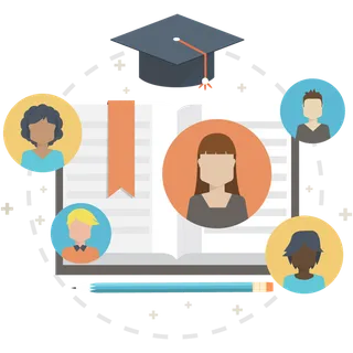 书本卡通人物图标简笔少儿兴趣班