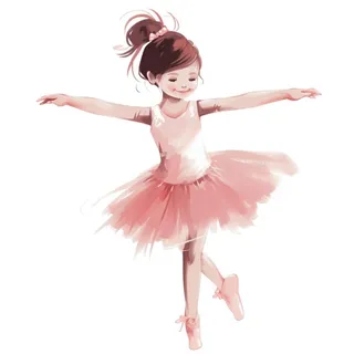 跳芭蕾舞的女孩免抠