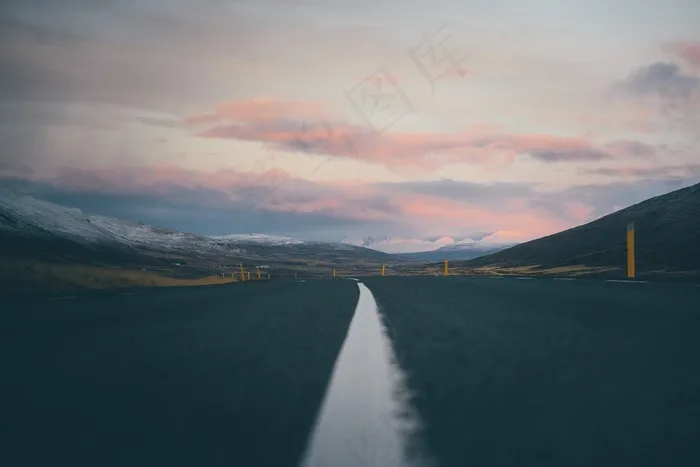 自然摄影冰岛太阳日出日落金