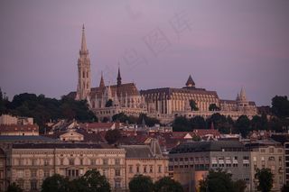 黄昏欧式古堡建筑图片