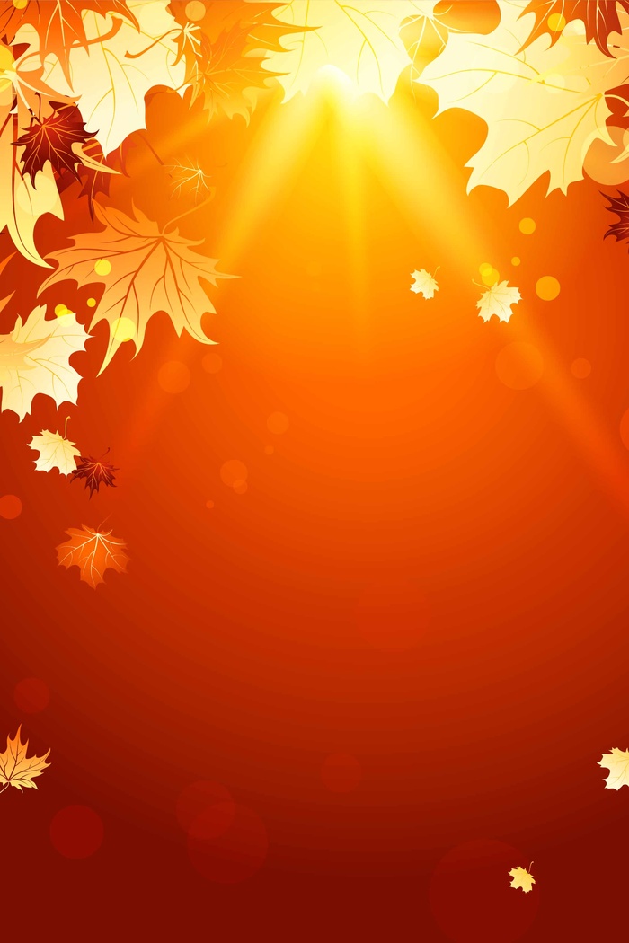 秋天大气营销活动背景元素