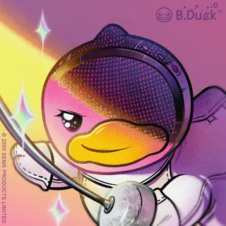 B.Duck品牌插画-奥运击剑