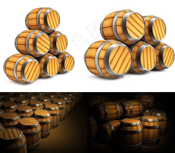 葡萄酒木桶图片