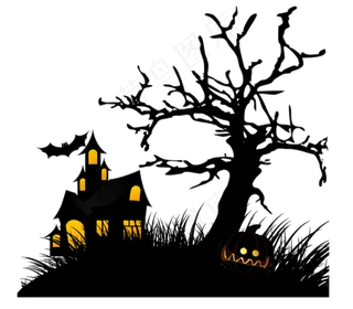 万圣节节日卡通素材城堡