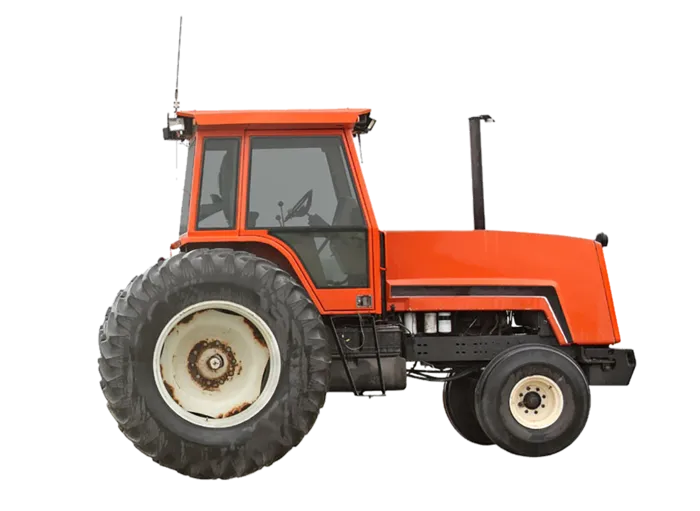 现代农业橘色拖拉机