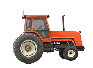 现代农业橘色拖拉机