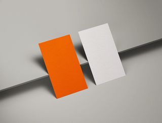 浅色正反面质感名片展示样机