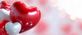 简约爱心3D立体，公益活动情人节感恩节