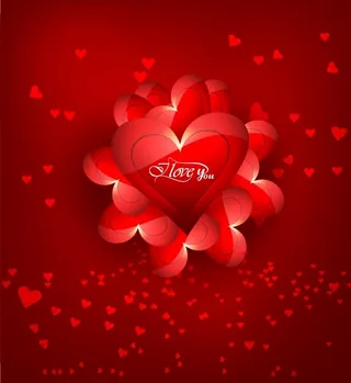 2.14情人节红心玫瑰背景