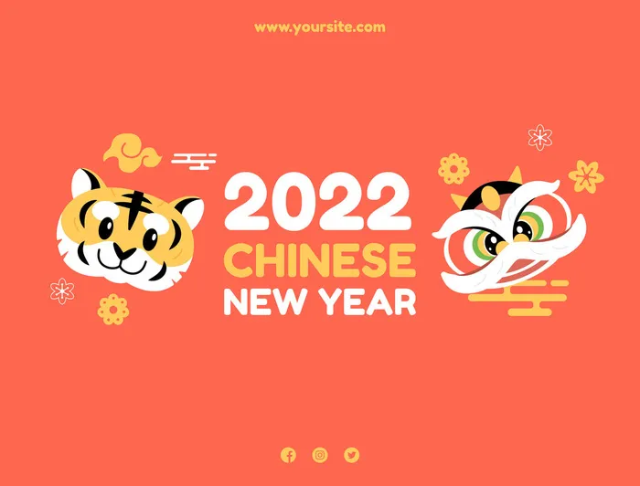 2022虎年新年春节元旦促销标签网页登录页BANNER海报AI矢量素材ai矢量模版下载