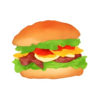 汉堡美食食物免抠