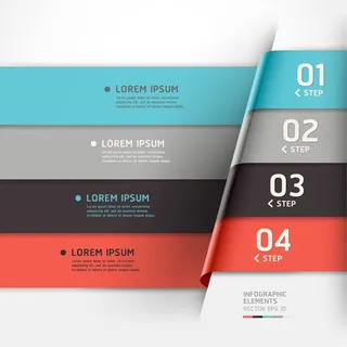 免抠潮流彩色标签