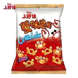 上好佳蟹味逸族小吃超市商品白底图免抠实物摄影png格式图片透明底