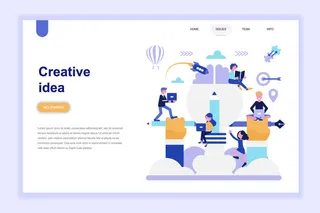 2.5D扁平化卡通商务办公科技感UI网页banner设计AI矢量EPS素材