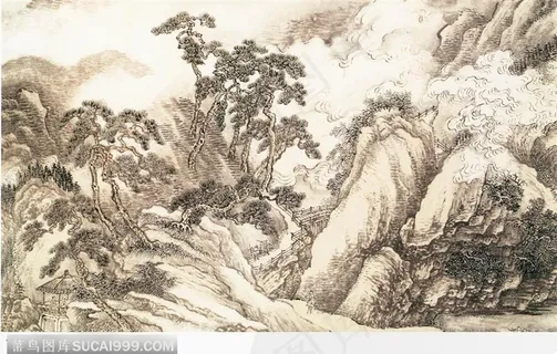 景松山水图 景松山水图