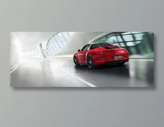 保时捷经典红色跑车摄影图