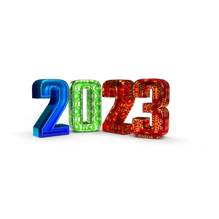 兔年2023年数字白色背景psd模版下载