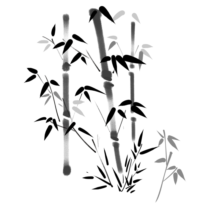 竹子水墨画中国风国画墨水书法竹子画