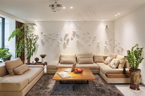 豪华欧式客厅装修效果高清图片素材