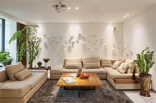 豪华欧式客厅装修效果高清图片素材