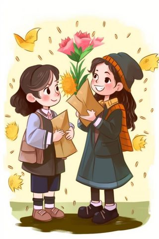 毕业学生穿着学士服花海报素材背景