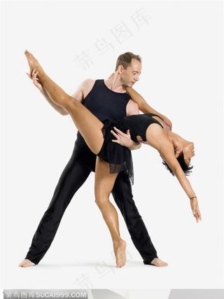 舞蹈肢体动作-外国双人舞组合男舞伴协助女舞伴下腰