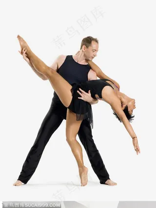 舞蹈肢体动作-外国双人舞组合男舞伴协助女舞伴下腰