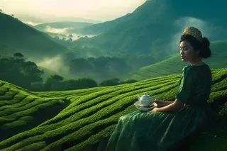 茶园自然风光山川背景