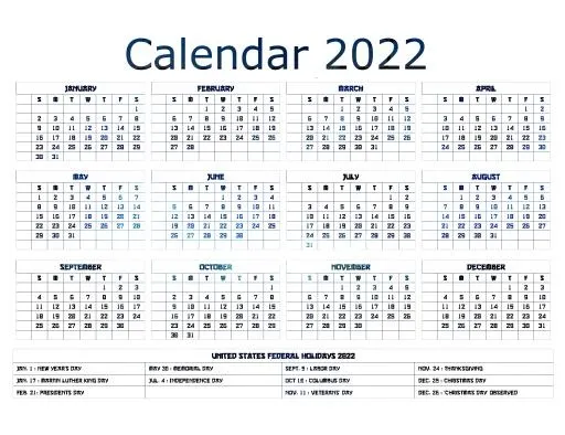 日历 2022 年 PNG免抠(2339x1800)