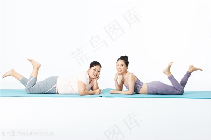 胖瘦姐妹瑜伽休息