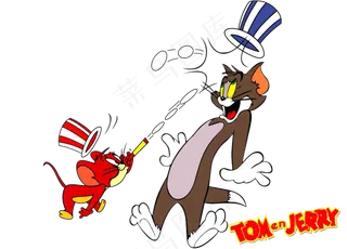 彩色动漫猫和老鼠图片