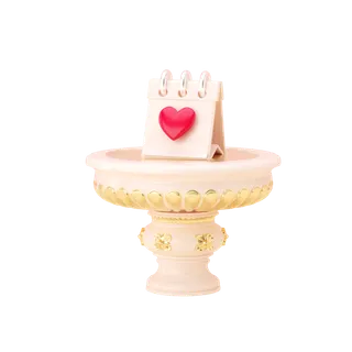 3D情人节爱心日历免扣