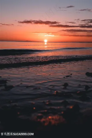 海上夕阳日出景色