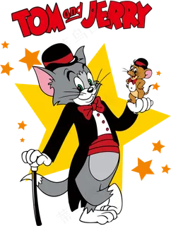 彩色动漫猫和老鼠图片