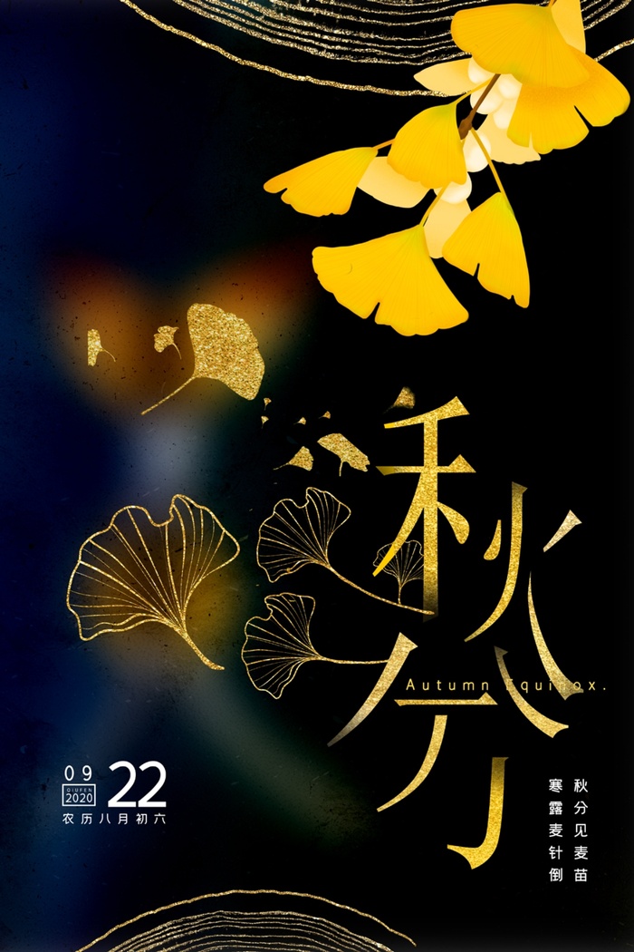 简洁秋分促销图片