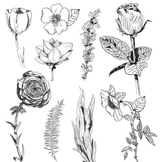 手绘矢量花卉小清新插画素材花艺边框婚礼logo婚礼请柬素材婚礼请柬素材