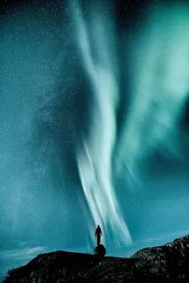 绿色极光壁纸图片