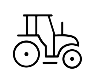 线条拖拉机现代农业