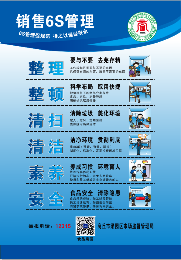 食品安全6S管理cdr矢量模版下载